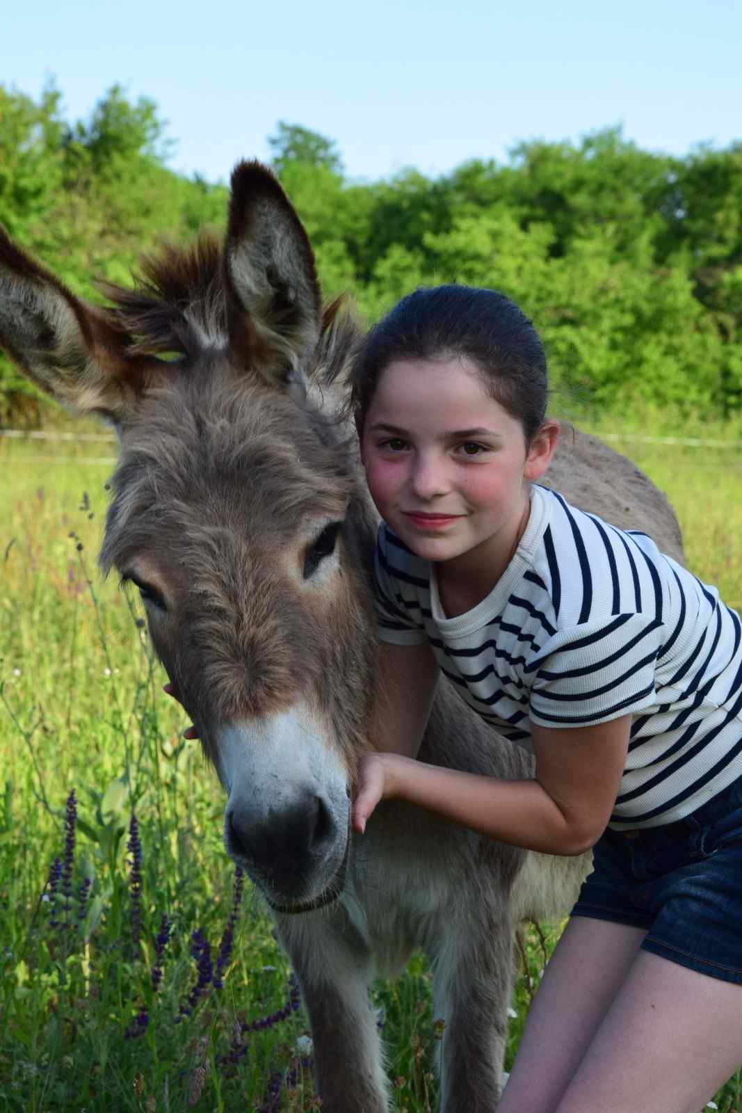 Eszter portréja az istálló ajtajában